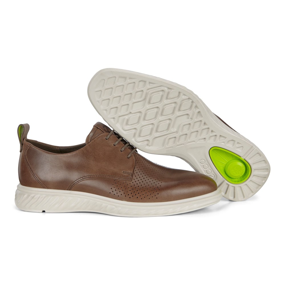 Zapatos Derby Hombre - ECCO St.1 Hybrid Lite Plain-Toes - Marrom - OIU605791